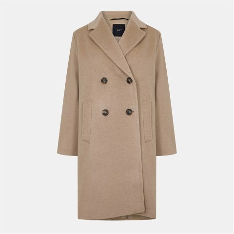 双排扣短款大衣