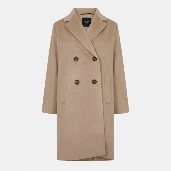 双排扣短款大衣