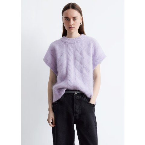 马海毛混纺背心