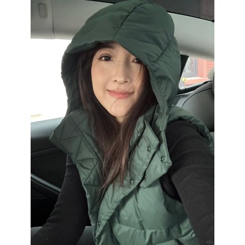  羽绒背心 600蓬 墨绿色