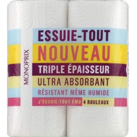 Monoprix 超吸水三层厨房纸 4卷