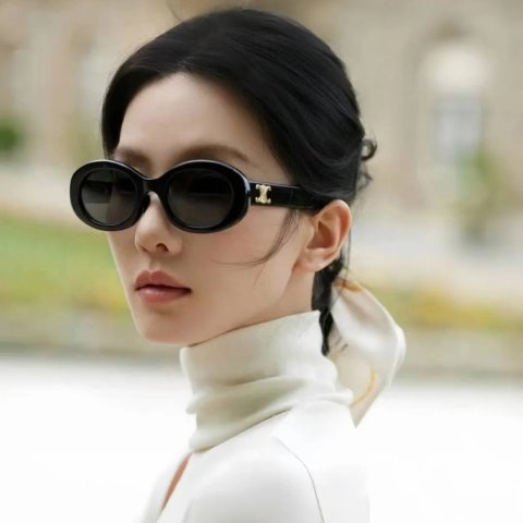 凯旋门 黑色椭圆 CL40194U 墨镜