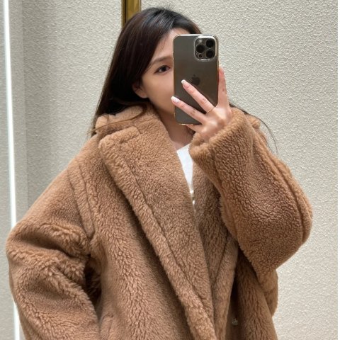 Max Mara短款真香了Gardone 骆驼毛真丝大衣