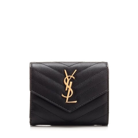 Saint Laurent Cassandre 缀饰三折钱包