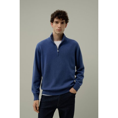 半高领拉链卫衣