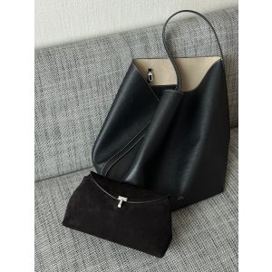 Schwarze 手提包 石榴红皮革