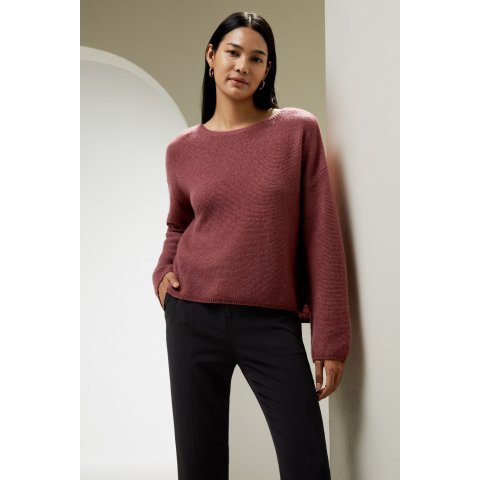 宽松款真丝羊绒混纺卫衣