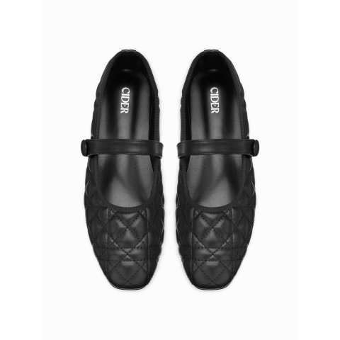  菱格玛丽珍平底鞋