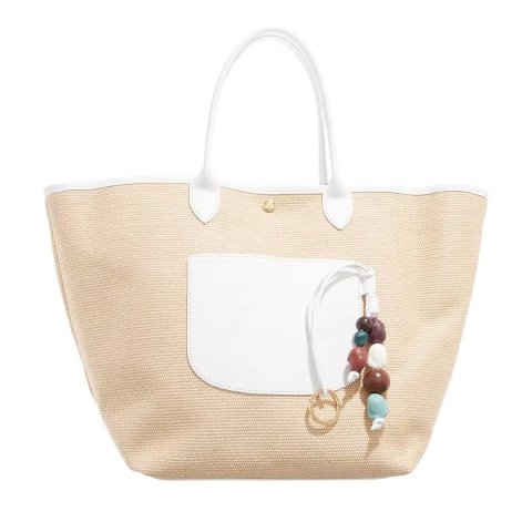 Longchamp Le Panier Pliage M 白色托特包
