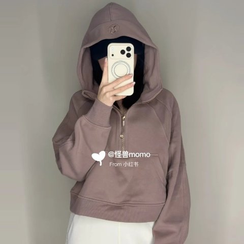 Scuba 连帽半拉链卫衣