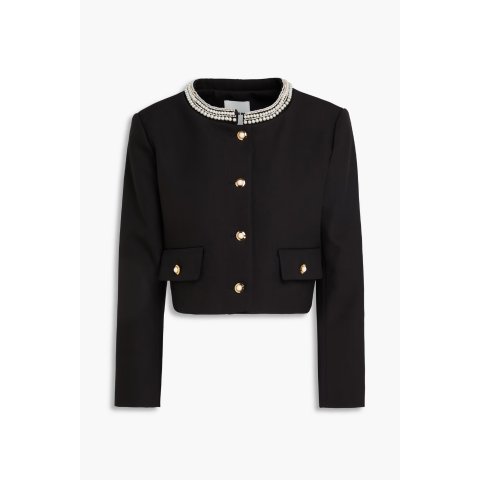 Faux 珍珠装饰夹克
