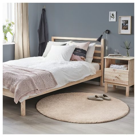 IkeaSTOENSE 短绒地毯 象牙白 130cm