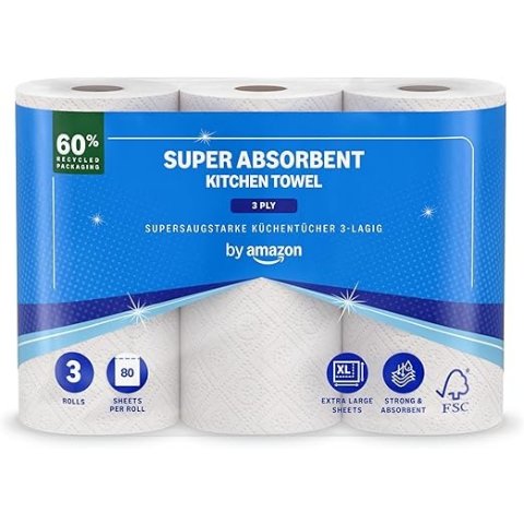 Amazon Klassisch 厨房纸巾 3层 3卷