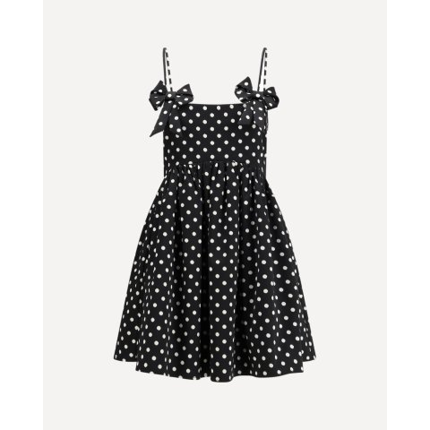 GANNI 波点缎面连衣裙