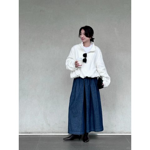 木棉混纺牛仔裙裤