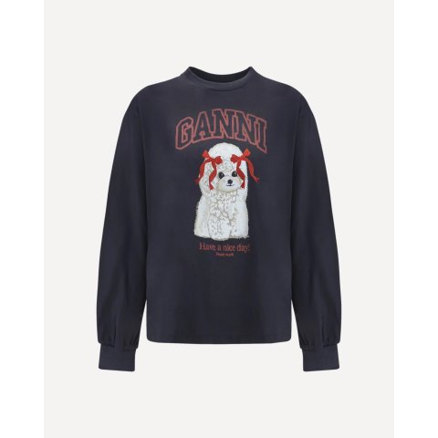 Ganni 狗狗长袖T恤