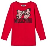 moschino 红色logo蝴蝶结t恤裙