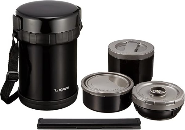 Heat Insulation Lunch Box Stainless Steel Lunch Jar, Black