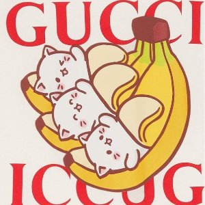 Gucci x Bananya 联名款上线 收可爱香蕉猫T恤