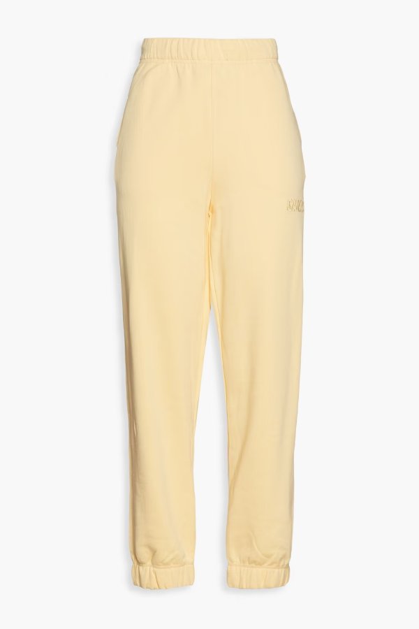 奶黄色运动裤