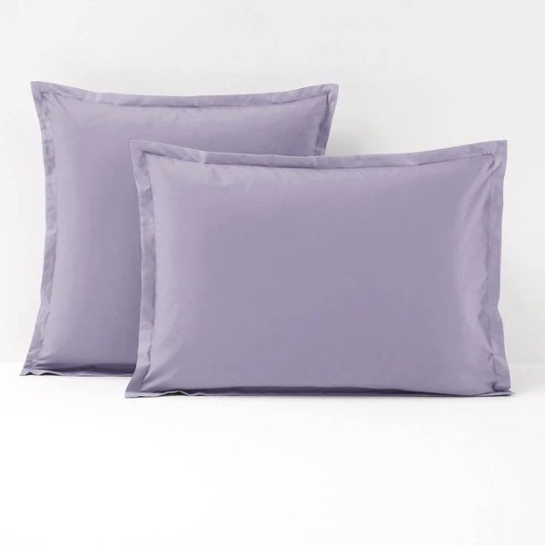 紫色纯棉枕套