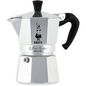 BialettiMoka Express StoveTop Coffee maker, 3-Cup, Aluminum Silver
