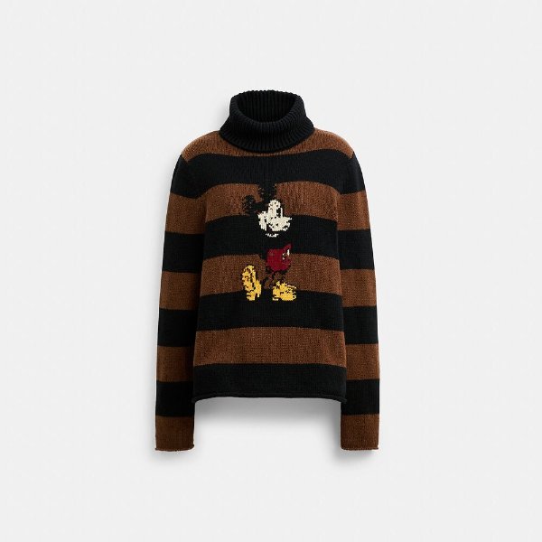 Disney X Coach Mickey 条纹针织衫