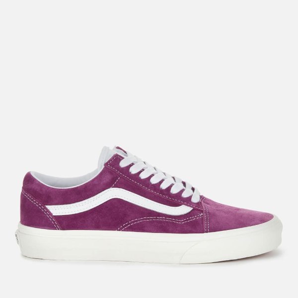 葡萄紫麂皮鞋