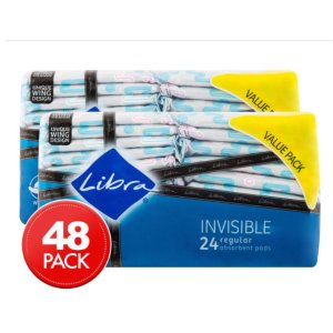 Libra 超薄无感隐形常规翼状卫生巾48pk