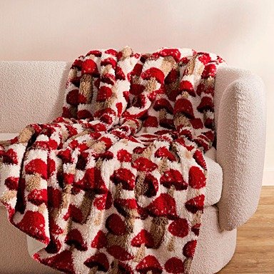 红色蘑菇毛毯 130 x 160 cm