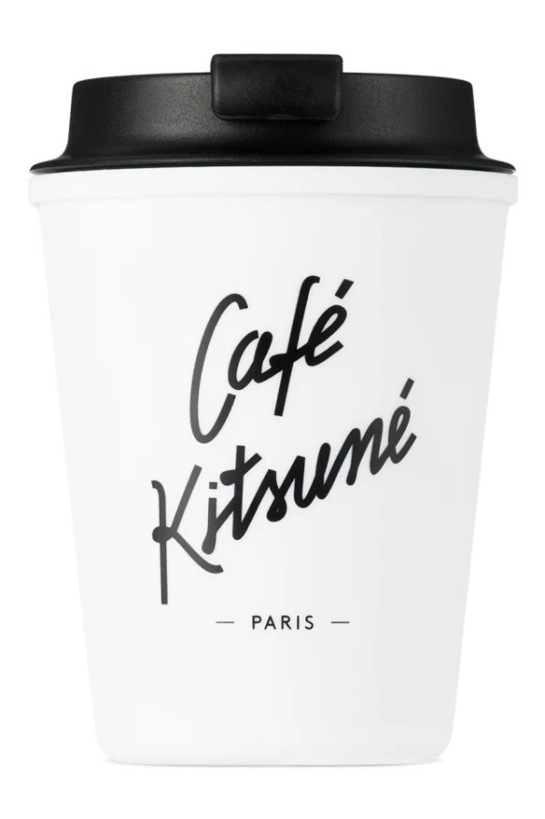 白色 Cafe Kitsune 水杯