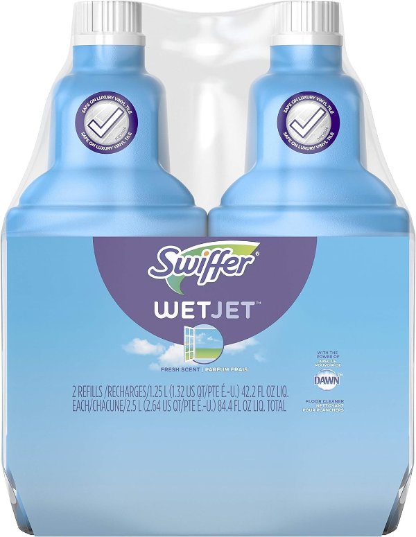 WetJet 清新香型多用途地板清洁剂1.25Lx2件