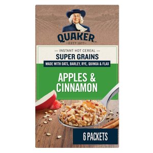 Quaker 桂格速食麦片 肉桂苹果味 高纤维营养早餐 共36袋