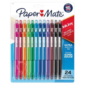史低价：Paper Mate InkJoy 可伸缩彩色圆珠笔 10色共24支