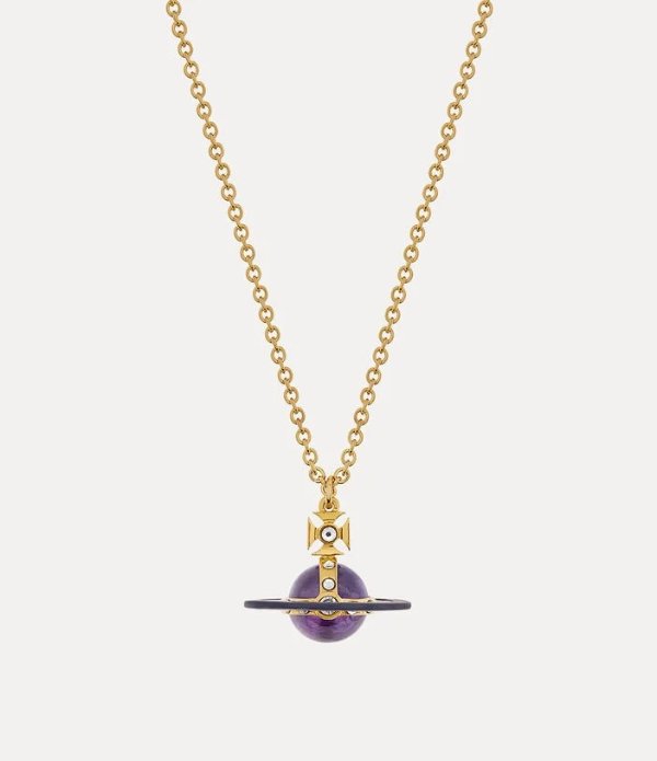 Petite 紫色土星项链