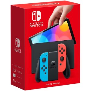Nintendo大屏游戏体验Switch OLED 游戏主机 黑/红蓝色
