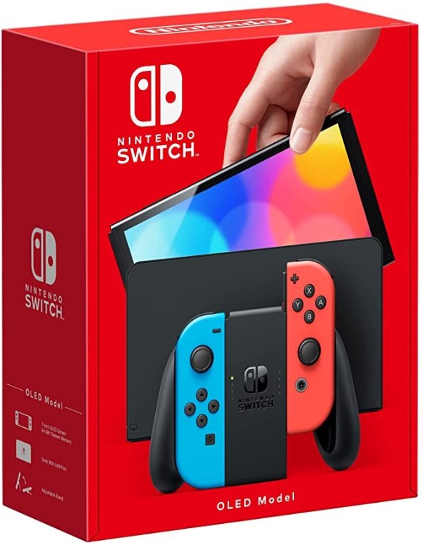 Switch OLED 游戏主机 黑/红蓝色