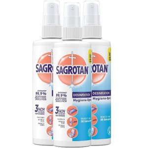 Sagrotan 消毒喷雾补货啦 3 x 250 ml 去除99.9%的细菌病毒