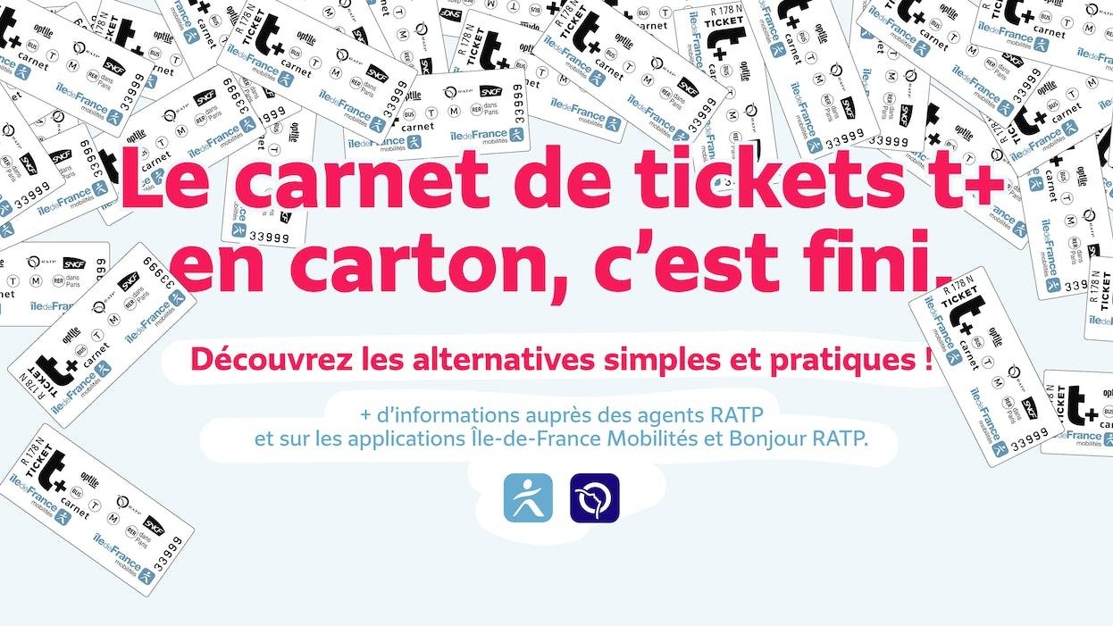 从今日起RATP 10张制纸质小票t+消失 - 单张小票仍然可以购买使用