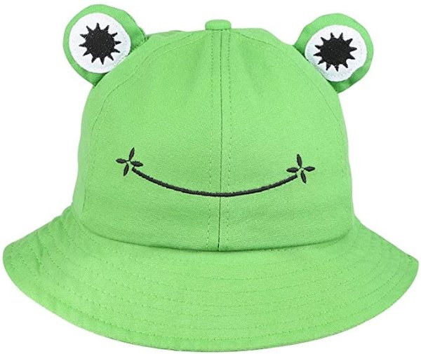 绿色青蛙渔夫帽 