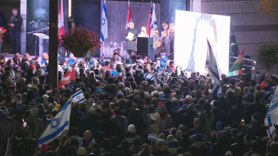 数千人聚集北约克声援以色列，特鲁多、弗里兰参加集会！大批警力出动，多条道路封锁！