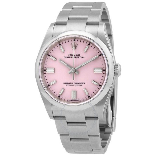 蚝式恒动粉红色表盘中性手表