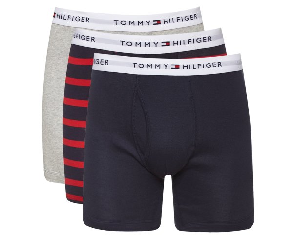 男士内裤  3-Pack - Navy/Grey/Red Stripe