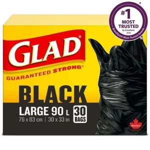 GLAD满$150享85折黑色垃圾袋