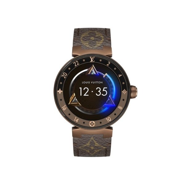 Products by Louis Vuitton: CONNECTED WATCH TAMBOUR HORIZON MONOGRAM BROWN 42