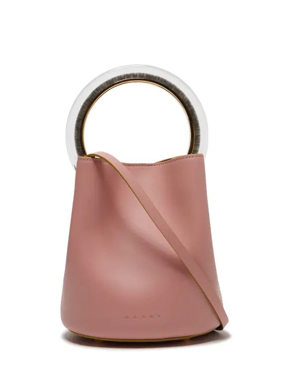 粉色圆环手提包