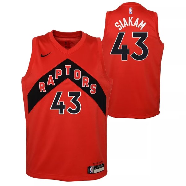 儿童款球衣2件 Toronto Raptors Kids' Pascal Siakam Swingman - Icon Edition Basketball Jersey, NBA