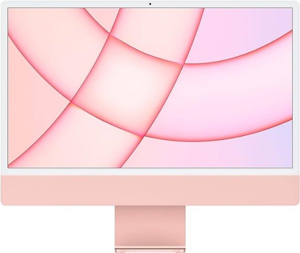 2021 iMac (24寸,M1芯片, 8‑core CPU+8‑core GPU, 8GB RAM, 512GB) - 粉色 法语版