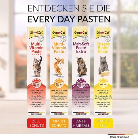 100g仅€5.2 给TA全面营养GimCat 猫咪化毛膏 德国35年品牌 减少毛球形成 促进毛团排除
