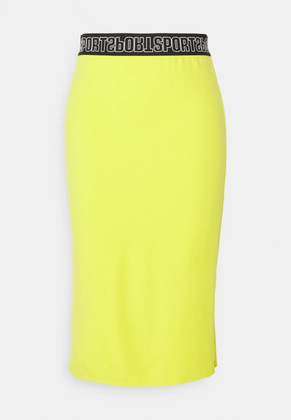 荧光黄半身裙